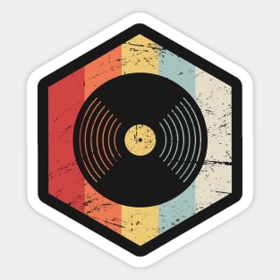 Retro 70s Vinyl Record Icon Sticker